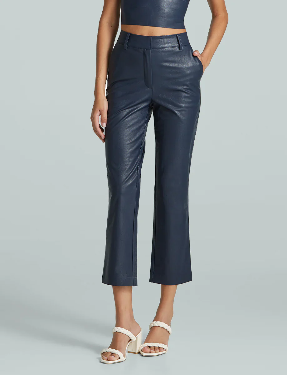 Faux Leather 7/8 Trouser - Image 3