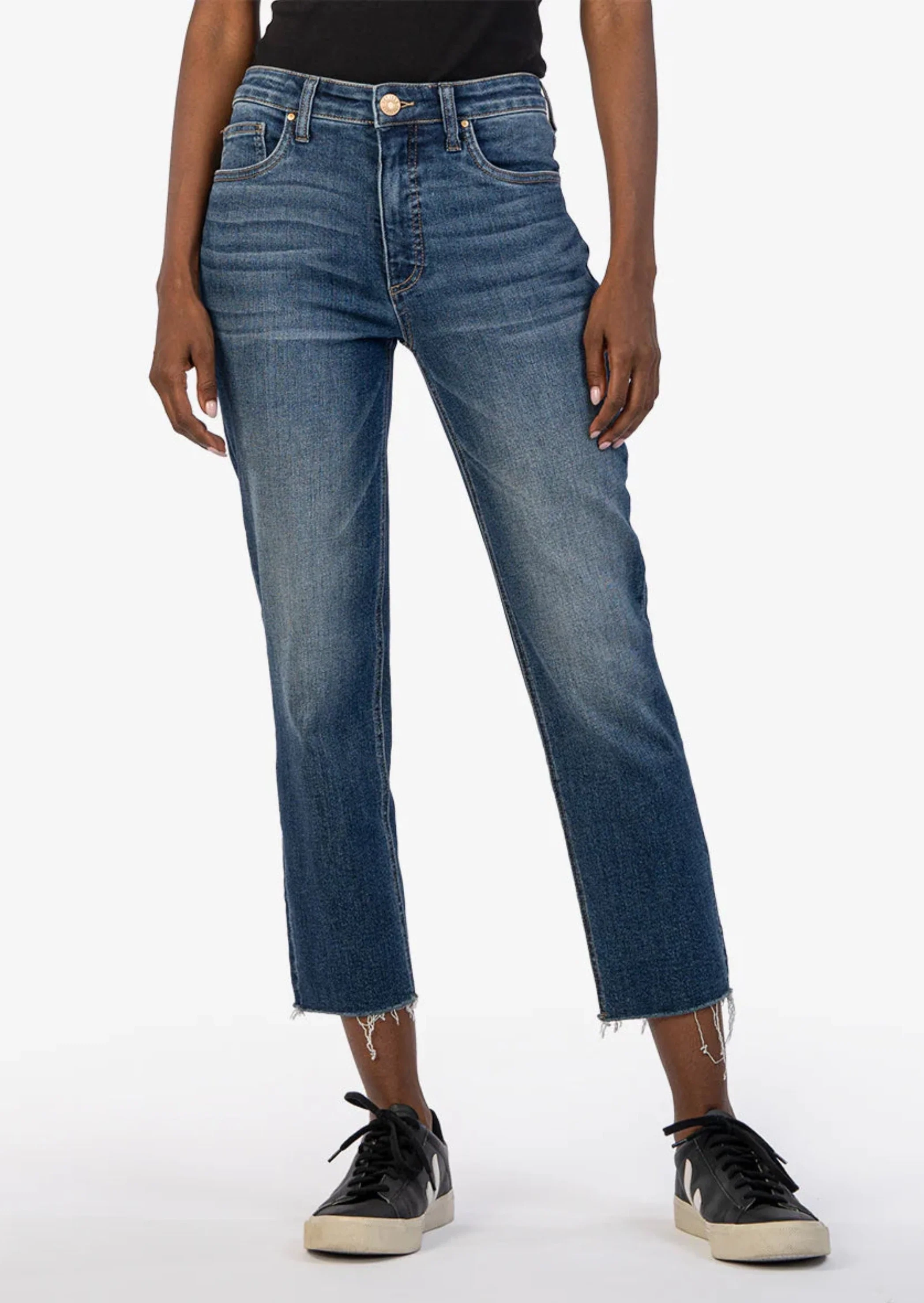 Rachael High Rise Mom Raw Hem - Image 3